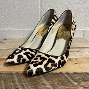 Michael Kors leopard Hair on Hide heels size 5.5